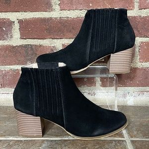 AMS Prize Black Ankle Heel Boots Bootie Size 7
